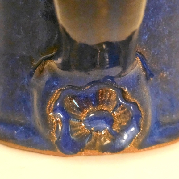 Rottenstone Blue Pottery Stoneware Mug Arroyo SecoTaos NM Scott Rutherford FSR - Picture 8 of 10